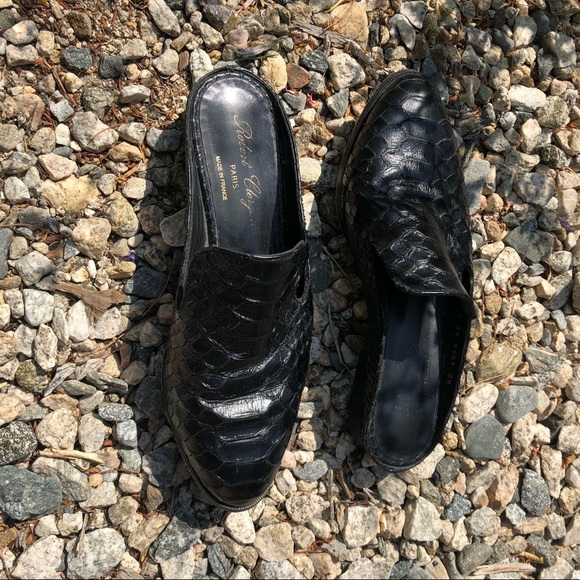 Robert Clergerie Alligator Skin Closed Toe Mule - Picture 3 of 10